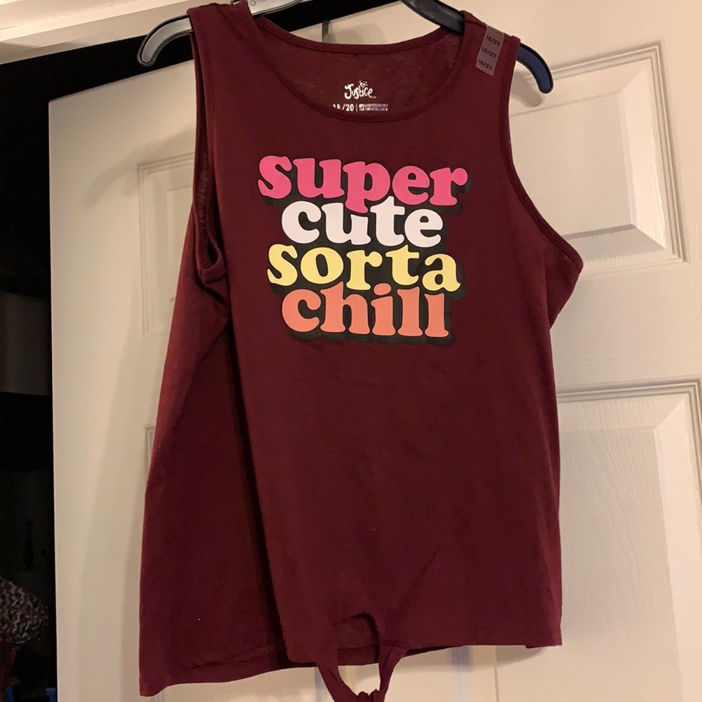 Justice tank size 18/20